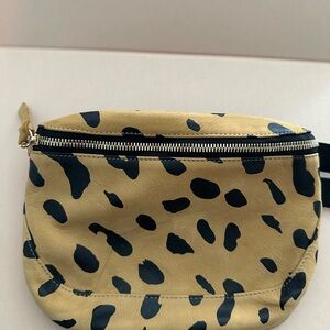 Claire V Leopard belt bag
